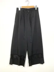 HARE ハレ 裾メッシュ イージー ワイド パンツ sizeS/黒  ■■ レディース