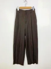 BEAUTY & YOUTH ビューティ&ユース ユナイテッドアローズ 1614-652-0999 定価14300円 ツイードライク ハイウエストタックワイド パンツ sizeS/茶  ■■ レディース