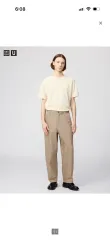 UNIQLO U ブラウン ワイド チノパンツ