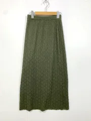 URBAN RESEARCH DOORS アーバンリサーチドアーズ DR25-25T101 定価12100円 透かし柄ニット スカート sizeM/カーキ  ■■ レディース