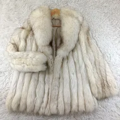 ブルーフォックス　SAGAFOX　ファーコート リアルファー 貂 本毛皮 レディース アウター ミドルコート ハーフコート 狐 FOX ボリューム◎ ふかふか