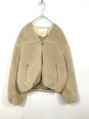 green label relaxing グリーンレーベルリラクシング ユナイテッドアローズ 定価10890円 ボア ジップ ブルゾン ジャケット size36/ベージュ  ◆■レディース