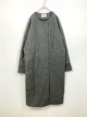 AER ADAM ET ROPE' アダムエロペ ワイド ノーカラー コート size F/グレー ◆■レディース