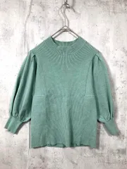 美品 SLY スライ 030ESH70-5210 スクエアアームパフスリーブトップス カットソー sizeF/緑 ■■レディース
