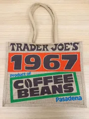 【2025年新発売】Trader Joe's トレーダージョーズ トレジョ エコバッグ JUTE TOTE ジュート トートバッグ ECO BAG 麻 コーヒー【新品/未使用品】