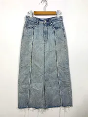 LOWRYS FARM ローリーズファーム LF524012AD CONE タイト ロング デニムスカート sizeM/青 ■■レディース