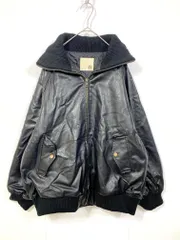 美品 Java ジャバ jv1070055 リブタートル フェイクレザー ジャケット sizeM/黒 ◆■レディース