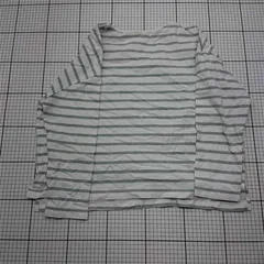 ◇ Θ サマンサモスモス Samansa Mos2 blue ボーダーカットソー 長袖 フリーサイズ レディース E  【1601150006196】