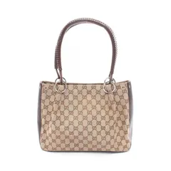 グッチ GUCCI ハンドバッグ GGキャンバス 115007 ベージュ GGキャンバス レザー トートバッグ レディース Used B