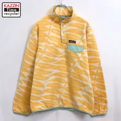 00s patagonia 総柄 シンチラ スナップT フリースジャケット メンズ 表記Mサイズ