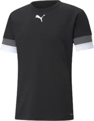 プーマ PUMA サッカー TEAMRISE ゲームシャツ メンズ 男性 フットサル Tシャツ 半袖 トップス ウェア ドライ 吸水速乾 トレーニング 練習 クラブ 部活 試合 着替え  705141 03 PUMABLACK-SMOKEDP