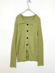 SELECT MOCA セレクトモカ 20001072-5 サマーニット カーディガン sizeF/黄緑  ■■レディース