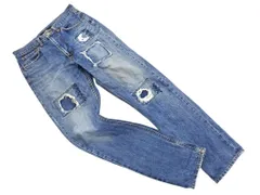 BEAMS ビームス ダメージ加工 デニムパンツ sizeS/紺 ■■ メンズ