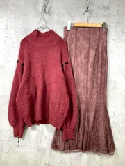 snidel スナイデル SWNO215050 定価19800円 ニットプルオーバー×マーメイドスカートセットワンピース セットアップ sizeONE/赤 ■■レディース