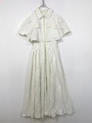 新品 rienda リエンダ 110IA533-2011 定価13200円 バストフレア ワンピース sizeM/白 ■■レディース