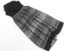 JILLSTUART ジルスチュアート アンゴラ混 ハイネック ニット ノースリーブ ニット ワンピース size2/黒ｘ白 ◇■ レディース