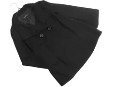 INDIVI インディヴィ ウール混 スタンドカラー コート size36/黒 ◇■ レディース