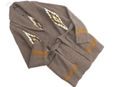 JOURNAL STANDARD ジャーナルスタンダード ウール100% ウエストリボン付き ショールカラー ニット ロング カーディガン ブラウン ◇■ レディース