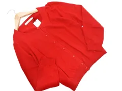 新品 ef-de エフデ ウール混 ニット カーディガン size9/赤 ◇■ レディース