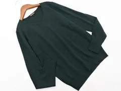 PAUL STUART ポールスチュアート ウール100% Vネック ニット セーター size6/緑 ◇■ レディース