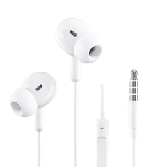 イヤホン 3.5mm有線 イヤフォン いやほん イヤホンマイク HiFi マイク付き スマートフォン 通話対応イヤフォン 通勤 ステレオイヤホン 音量調整 騒音低減 通話対応スマホ/PC 多機種対応 (ホワイト)