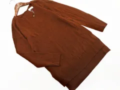 新品 Discoat ディスコート Vネック チュニック丈 ニット セーター sizeF/ダークブラウン ◇■ レディース