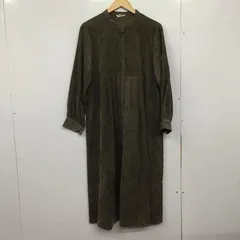 Samansa Mos2 blue サマンサモスモスブルー ワンピース ロングスカート 1107139 コーデュロイ シャツワンピース バンドカラー 長袖