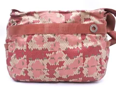 marie claire マリクレール 総柄 ショルダー バッグ 茶 ■■ レディース