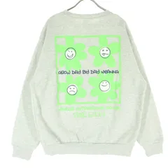 美品 RODEO CROWNS WIDE BOWL ロデオクラウンズワイドボウル 裏起毛 バックプリント 長袖 スウェット F グレー レディース 古着