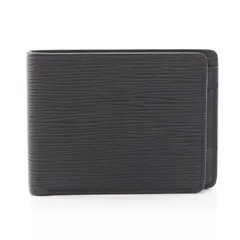 ルイ・ヴィトン LOUIS VUITTON 二つ折り財布 ポルトフォイユ ミュルティプル M60662 ノワール レザー ポルトフォイユ・ミュルティプル メンズ Used A