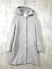 KUMIKYOKU 組曲 SCWXYW0504 フード付ウールアンゴラビーバーロング コート size1/グレー ◆■レディース