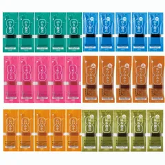 三島食品 調味料スティック ペースト スティック 6種30食（うめびしお／のり佃煮／たいみそ／高亜鉛かつおみそ／減塩のり佃煮／減塩昆布佃煮）佃煮 調味みそ 高食物繊維 1食用 詰め合わせ 病院食 介護食のサムネイル
