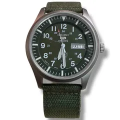 [60]251219-8693-310 KT1000【稼働品】SEIKO セイコー5 SPORTS 7S36-03J0 23石 裏スケ デイデイト 腕周り約23cm 文字盤グリーン 腕時計