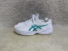 275 アシックス コート ff3 ノバク ホワイト グリーン テニスシューズ