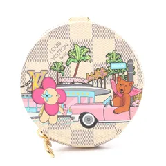 ルイ・ヴィトン LOUIS VUITTON コインケース ポルトモネロン ダミエアズール ヴィヴィエンヌ N60493 PVCコーティングキャンバス ポルトモネ・ロン レディース Used A