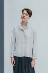 スズキタカユキ frilled blouse リネン フリル ブラウス - メルカリ
