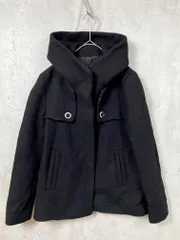 ZARA basic ザラ ベーシック 8178/666/800 ウール ミドル丈 コート sizeXS/黒 ◆■レディース