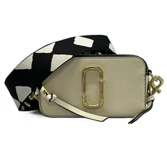 マークジェイコブス ショルダーバッグ美品  ザ スナップショット M0012007 アイボリー×黒 ミニバッグ/ストラップ着脱可 レザー