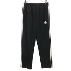 adidas アディダス トラックパンツ L ブラック ジャージ 裏トリコット メンズ 古着