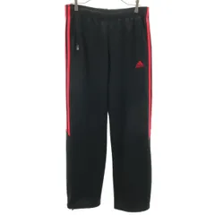 adidas アディダス トラックパンツ L ブラック ジャージ メンズ 古着