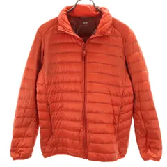 UNIQLO ユニクロ ウルトラライトダウンジャケット S オレンジ 収納袋付き メンズ 古着