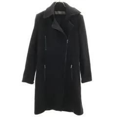 ZARA BASIC ザラベーシック ウールブレンド コート M ブラック レディース 古着