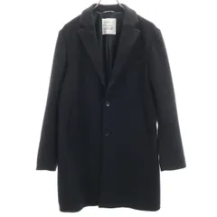 SHIPS シップス ウールブレンド チェスターコート M ネイビー メンズ 古着