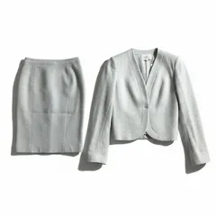 ダブルビー wb セットアップ スーツ ジャケット スカート スリット 裏地付き グレー 990990