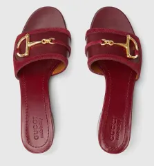 グッチ ホースビット スライド サンダル ヒール - 未使用 新品