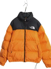 【お得なクーポン配布中!】 ノースフェイス ヌプシ ダウン ジャケット メンズ M / アウトドア 700フィル フルジップ ハイネック ブルゾン ジャンパー 黒 黄 ツートン
