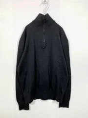 ZARA ザラ テクスチャー ハイネック ハーフジップ ニット セーター sizeM/黒 ◆■レディース