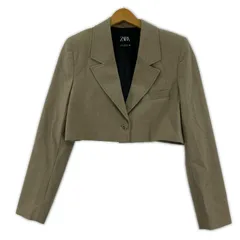 ZARA  ザラ　 クロップド丈ジャケット sizeEUR M/ベージュ系