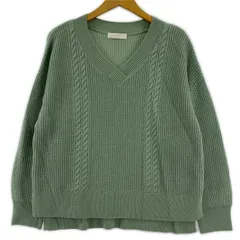 any SiS エニィスィス  Vネックニット size2/ミントグリーン