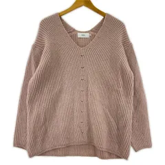 AZUL by moussy アズールバイマウジー Vネック ニットセーター sizeM/ライトピンク
